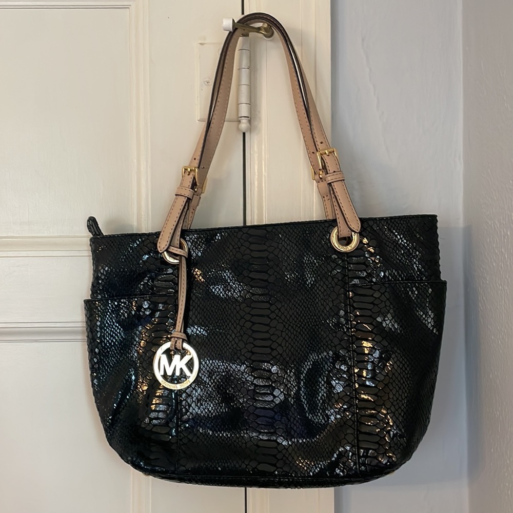 Michael Kors Black Python Snakeskin Bag